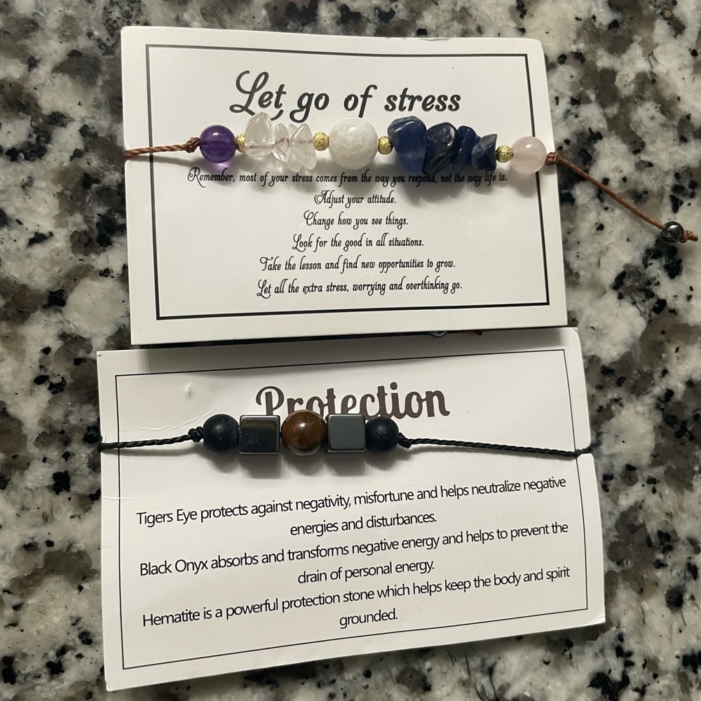 Gemstone Bracelet Duo with Onyx and Tiger's Eye